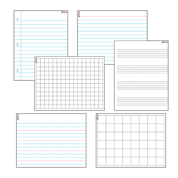 Trend Enterprises Papers + Grids Wipe-Off® Charts Combo Pack T27906